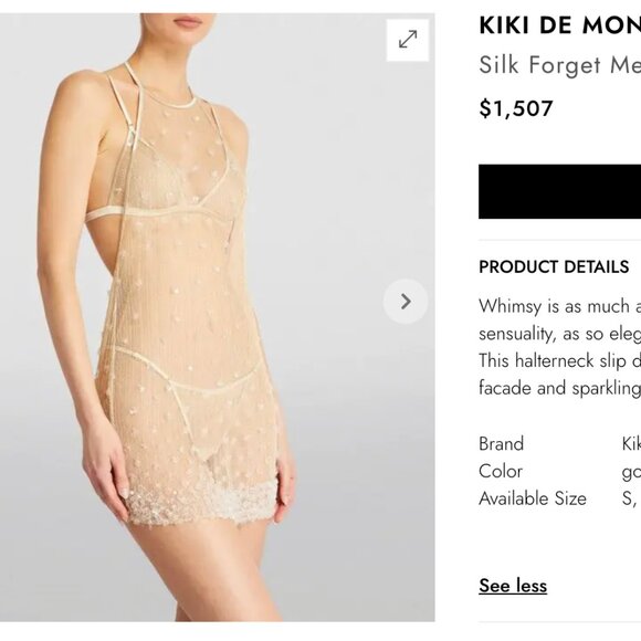 BNWT Kiki De Montparnasse Forget Me Not Slip - Picture 2 of 5